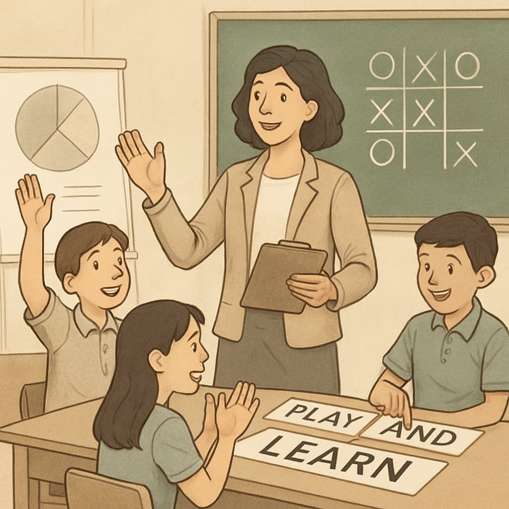 A teacher engaging a group of students through interactive activities, showcasing an alternative approach to combating boredom. A teacher conducting interactive and engaging activities with students, combating boredom in education.