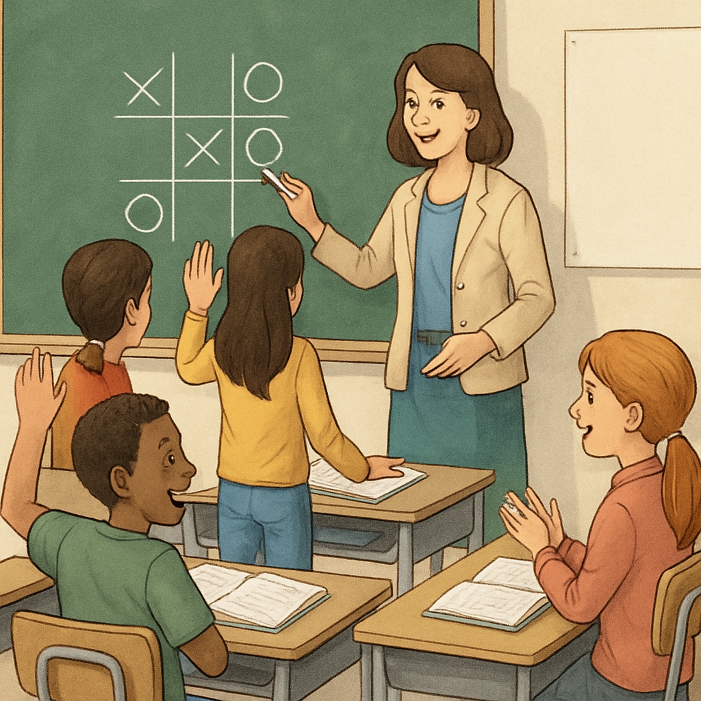 A classroom with students and a teacher engaged in an interactive activity, representing continuous learning. Students and teacher in a classroom, illustrating year-round schooling benefits for knowledge retention.