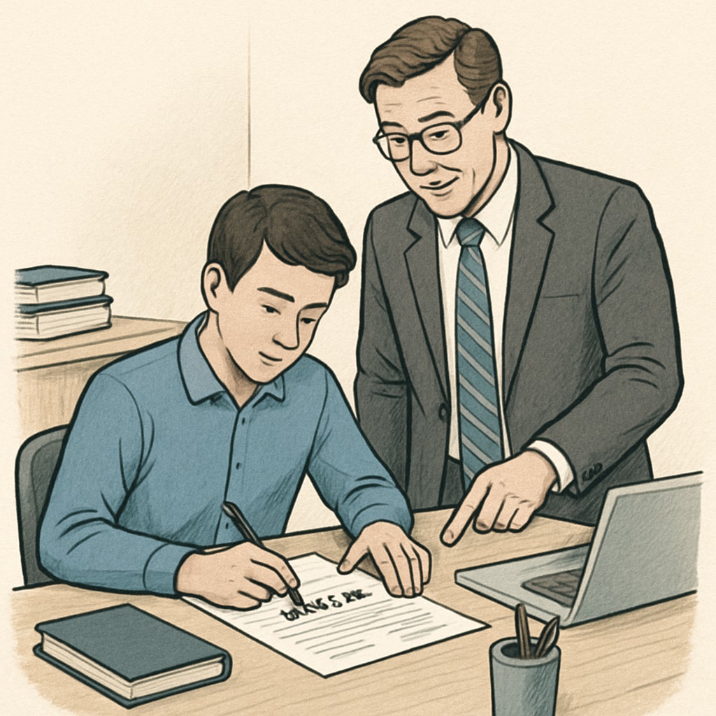 Student receiving Canadian resume assistance during a workshop.