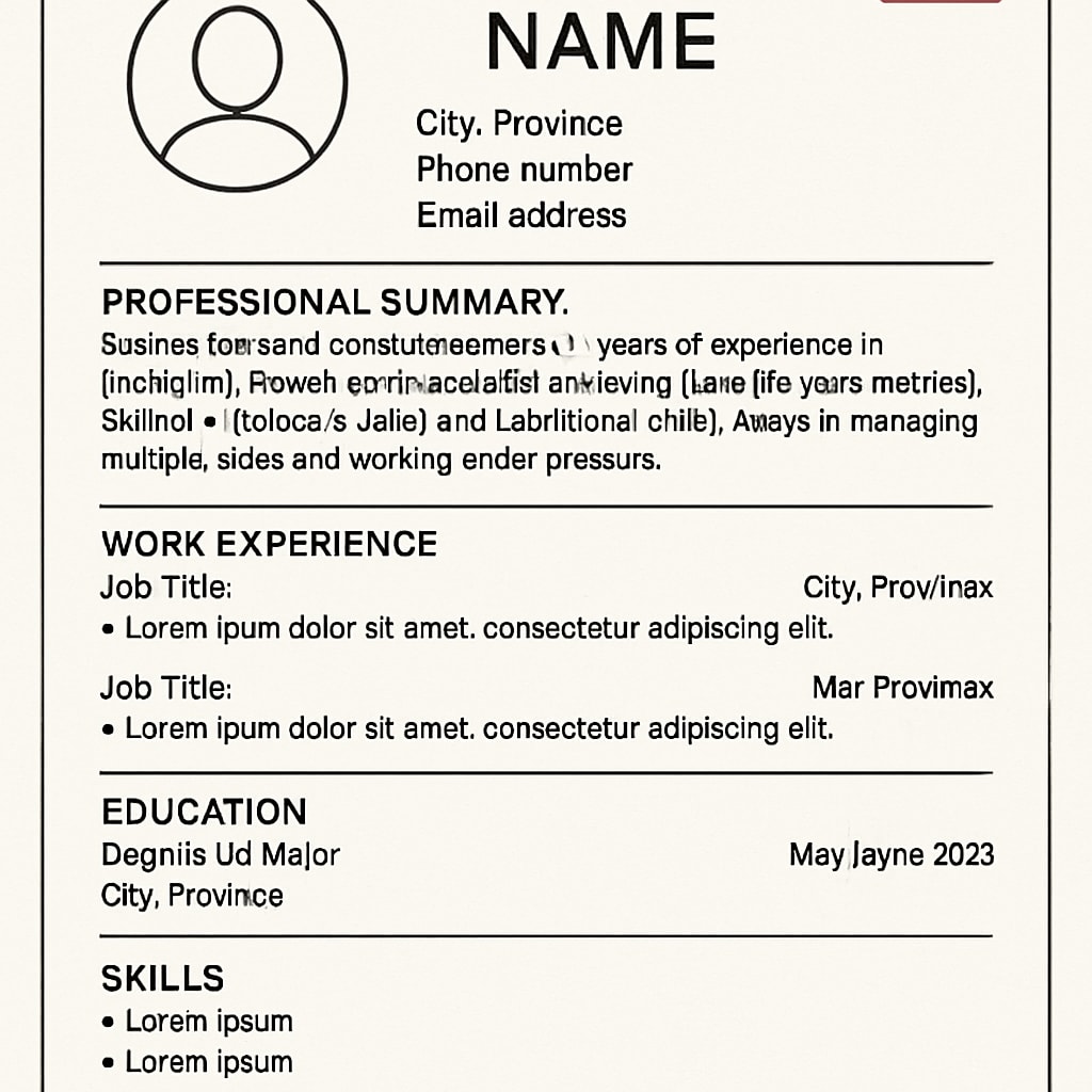 Example of a Canadian resume optimized for the job market.
