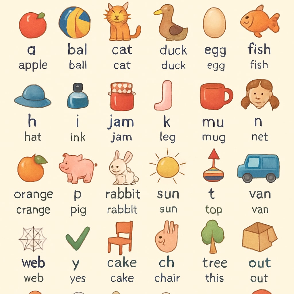 An image showing the Initial Teaching Alphabet chart with simplified phonetic symbols designed for children to learn reading. ITA chart featuring simplified phonetic symbols for early reading education