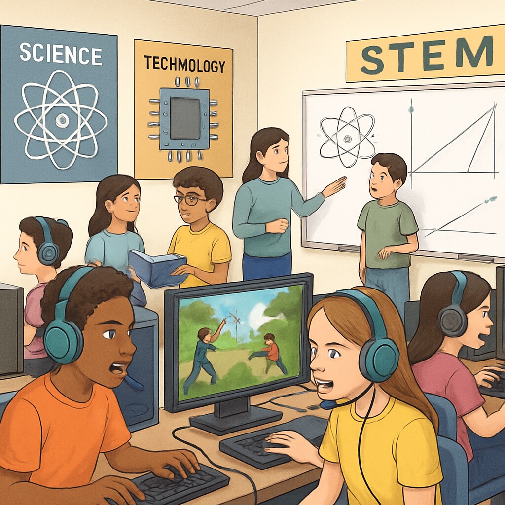 Students learning STEM concepts through esports competitions