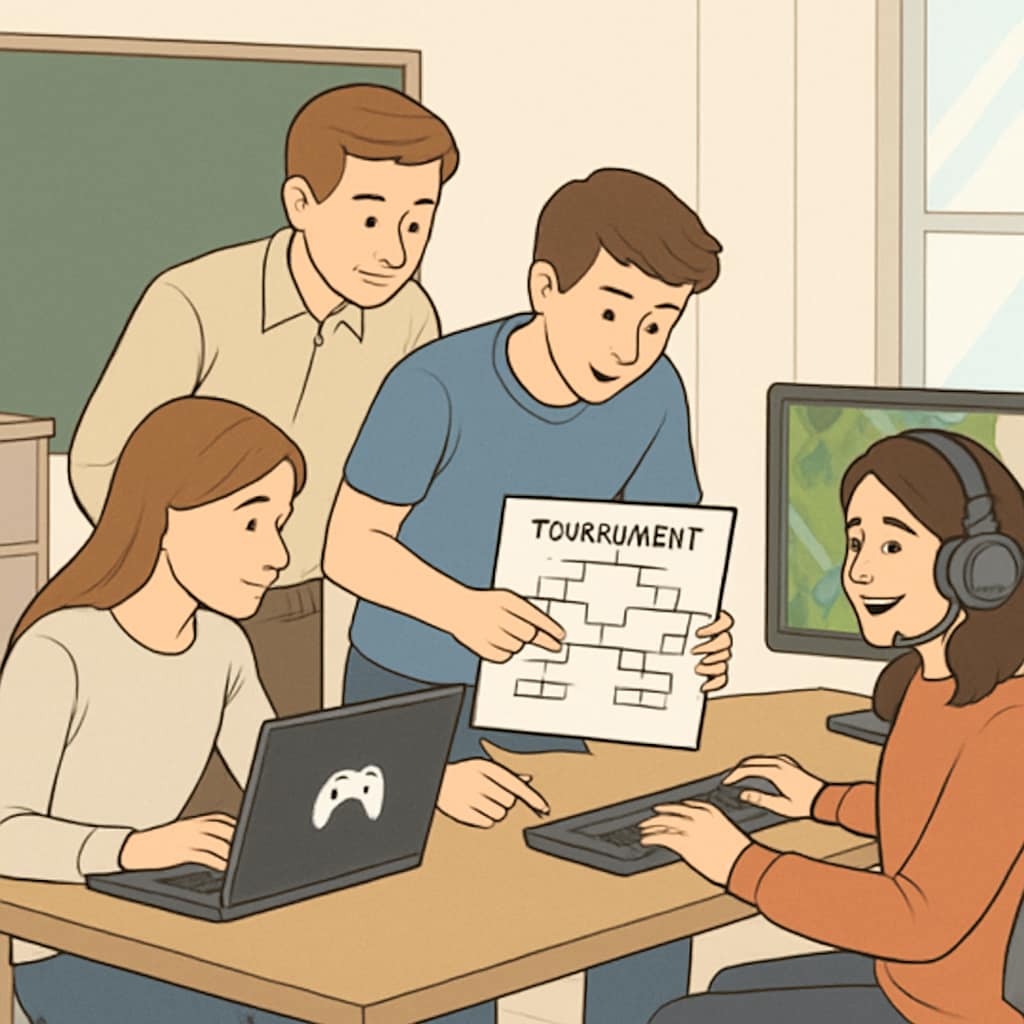 Students solving creative projects inspired by esports