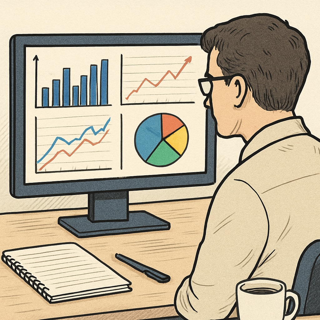 Data scientist working on data analysis and visualization.