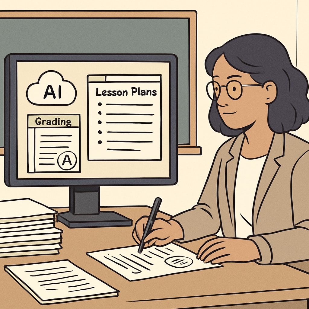 AI software reducing teacher workload and improving education efficiency.