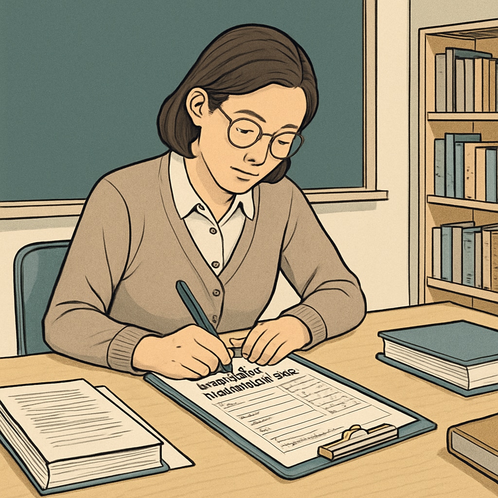 A teacher filling out a research evaluation form to assess the complexity of a sample text for educational purposes. Teacher evaluating a text for academic research on reading complexity.