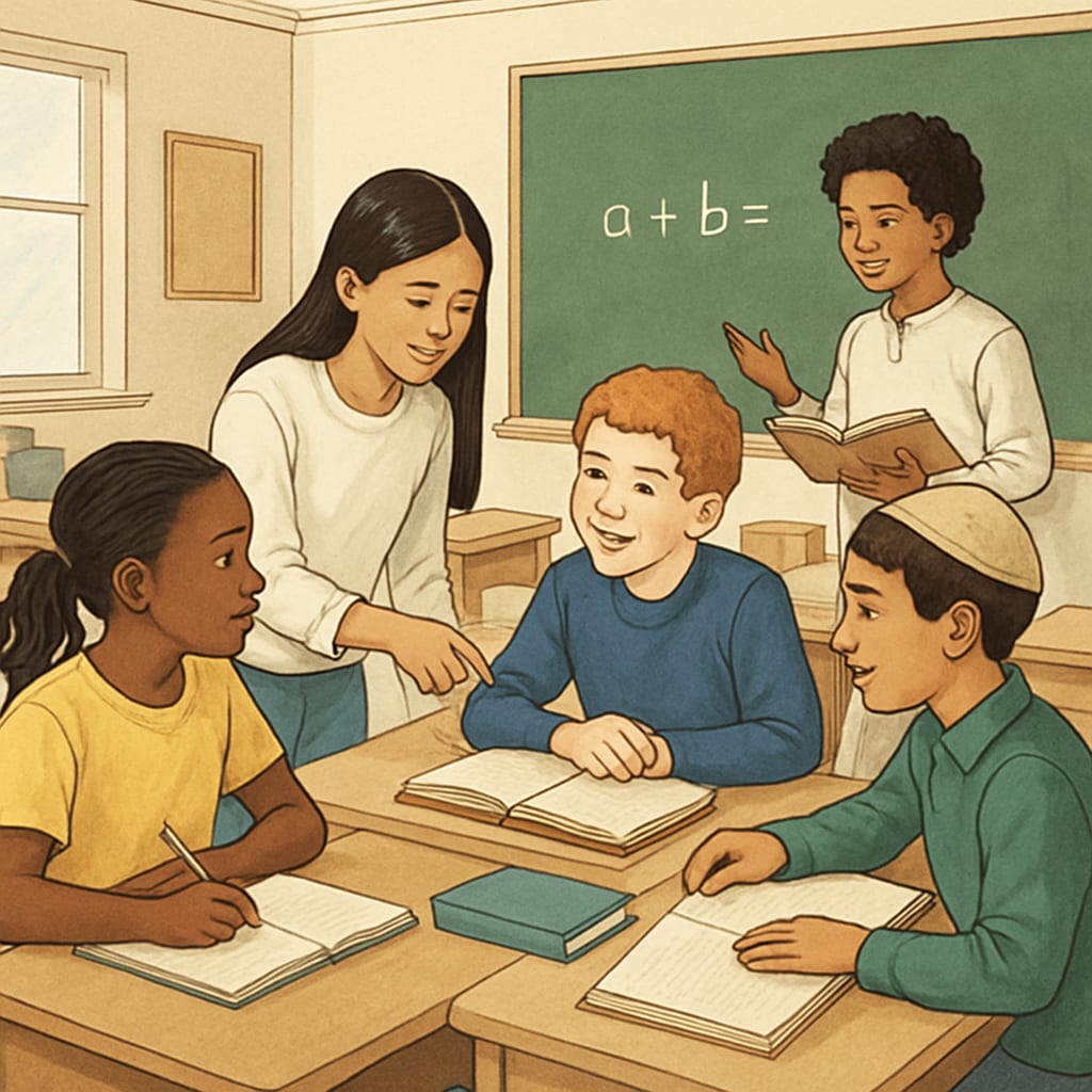 Diverse students in a public school setting representing inclusiveness
