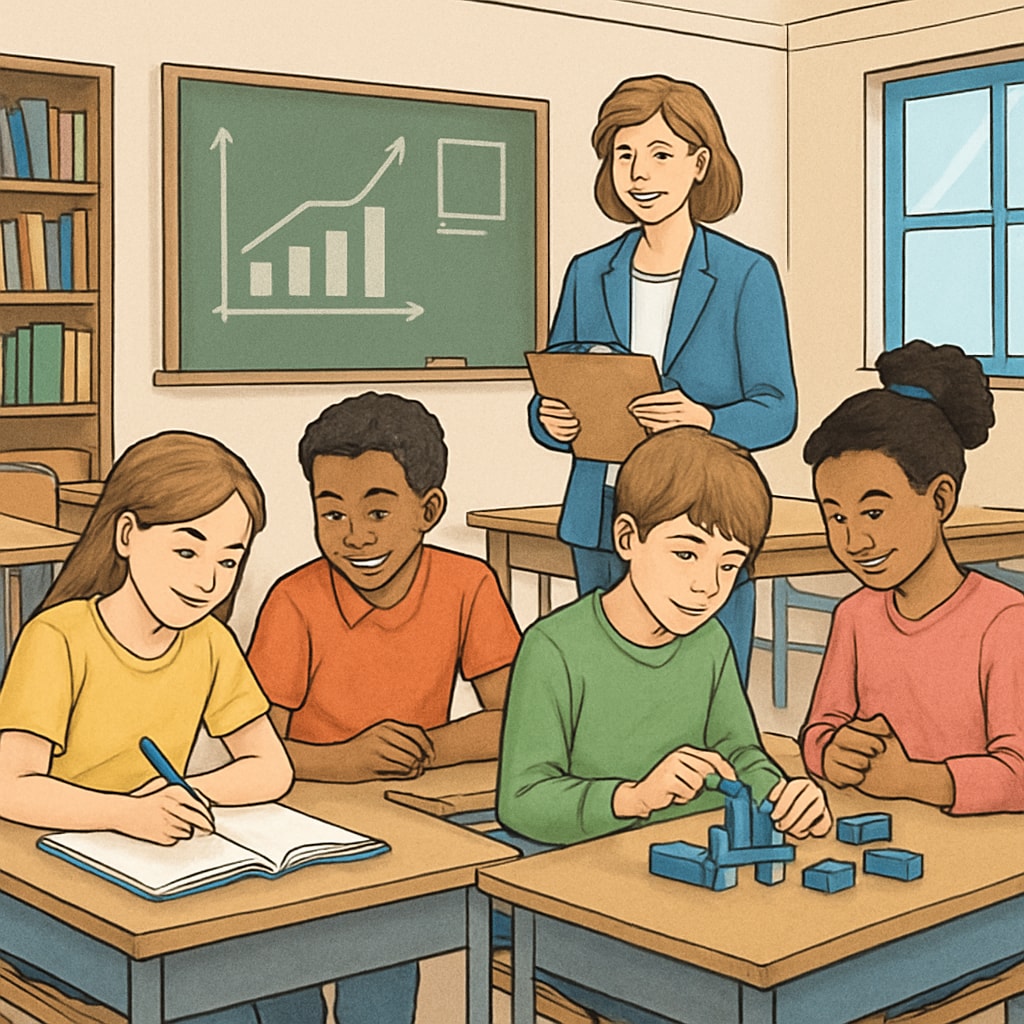 Students participating in skill-building exercises to prepare for higher education.