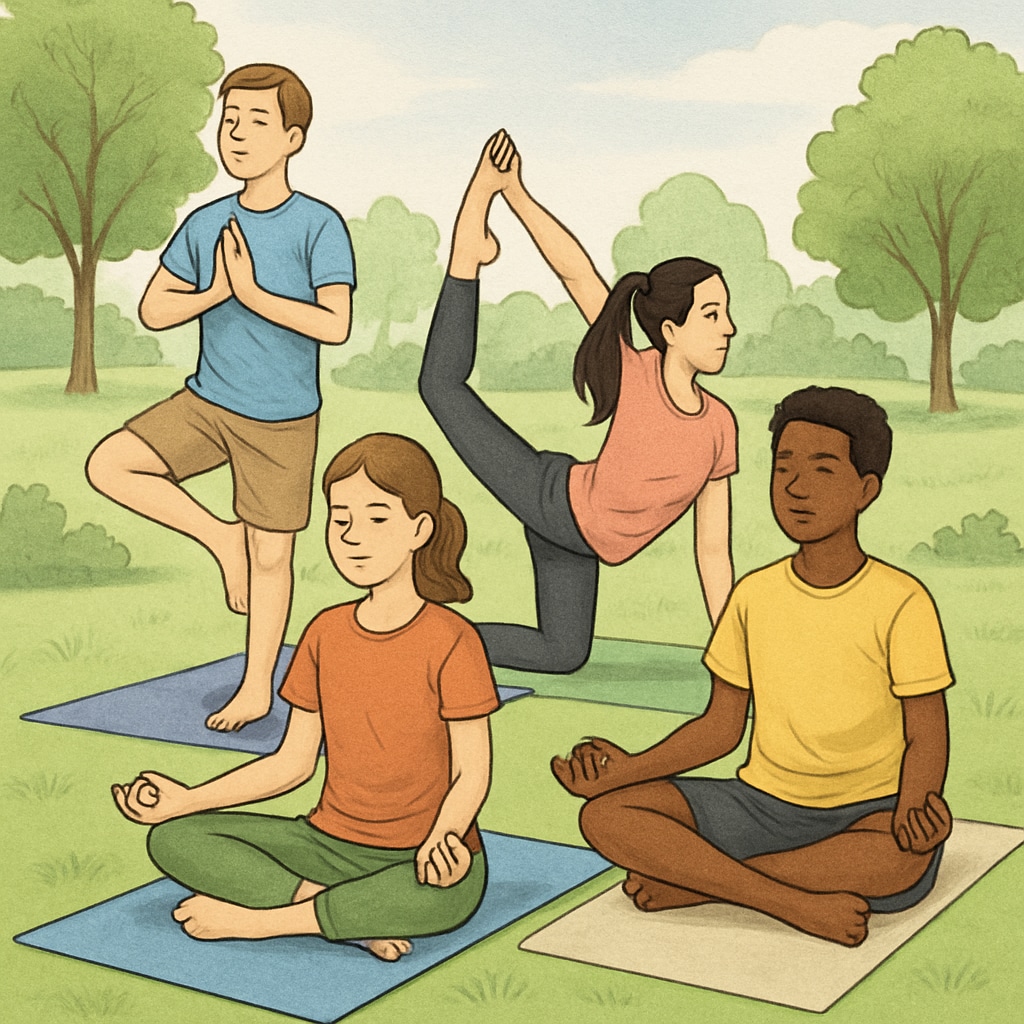 Teens engaging in physical activity to build healthy habits.