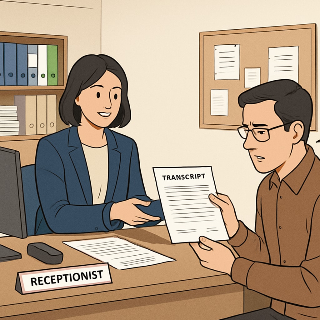 Unpaid tuition transcript request process in K12 schools.