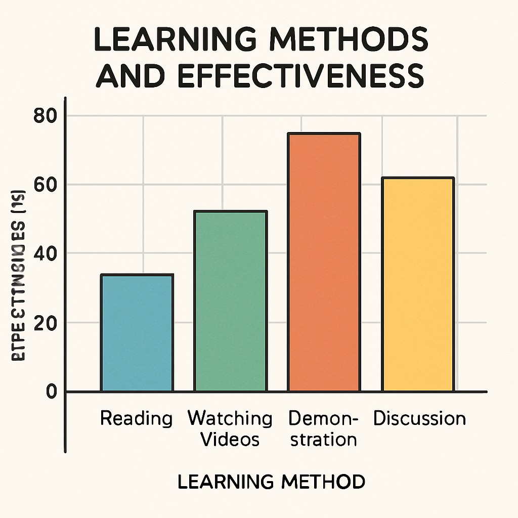 Data chart illustrating the effectiveness of various study methods based on research.