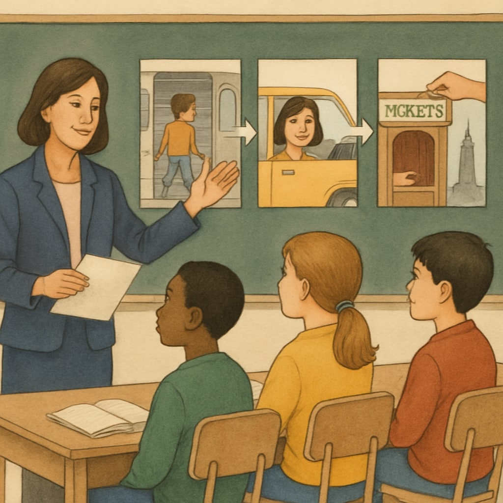 Educator guiding students through ReZoom activity.