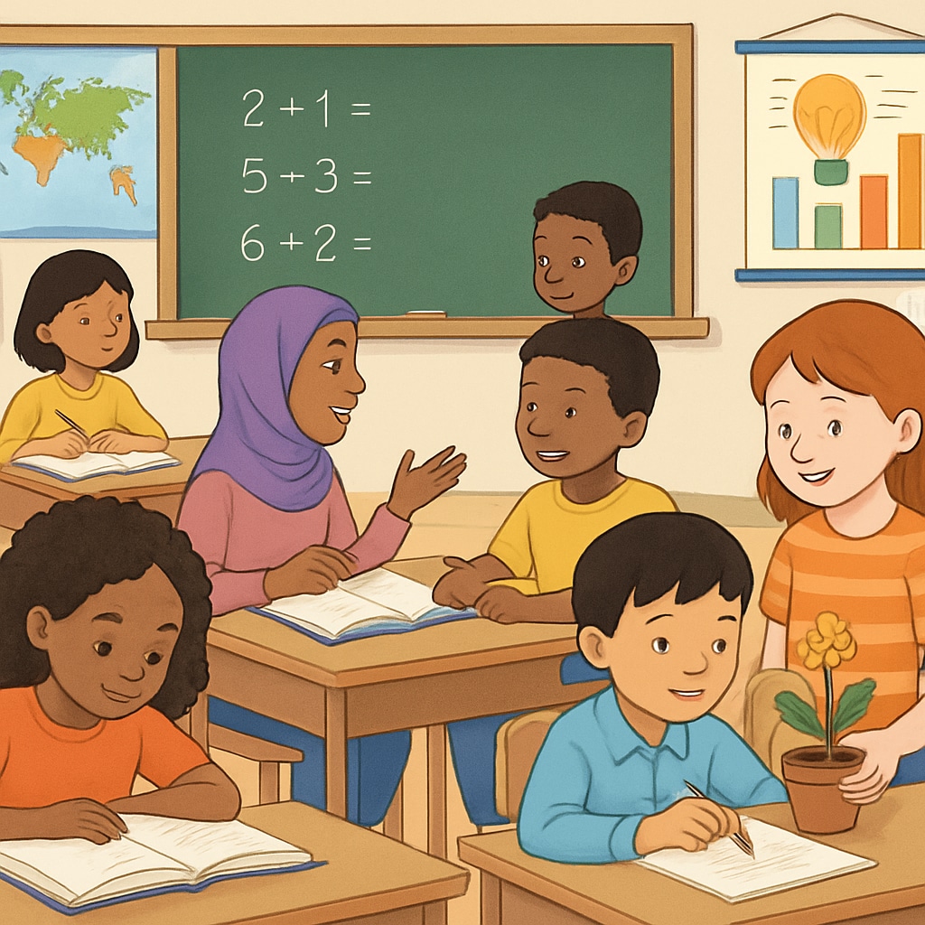 Diverse students in a classroom setting, emphasizing inclusive education for ADHD and gifted programs.