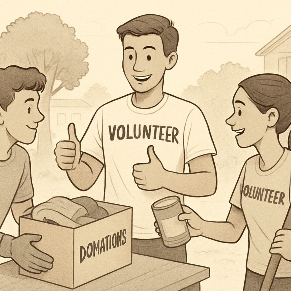 A student participating in a community service project, demonstrating leadership skills and extracurricular involvement. Student engaging in community service, showcasing extracurricular contributions for Harvard admission.