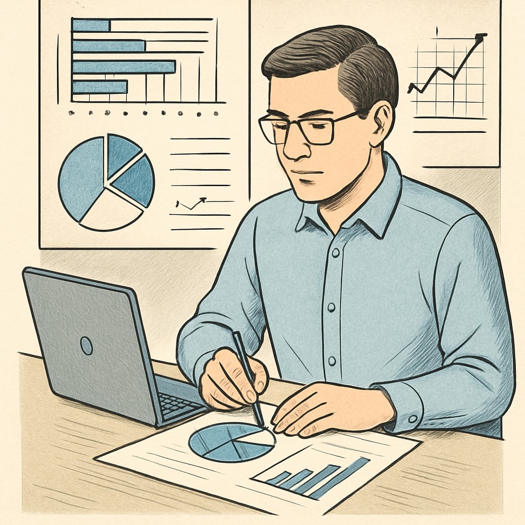 A data scientist working with charts and graphs, illustrating the power of data-driven insights. Data scientist analyzing data, showcasing the importance of data science careers.