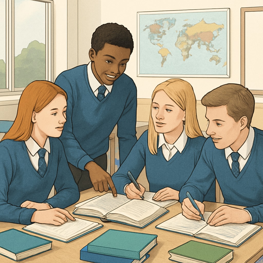 British students in an interactive learning environment, showcasing the flexibility of A Levels.