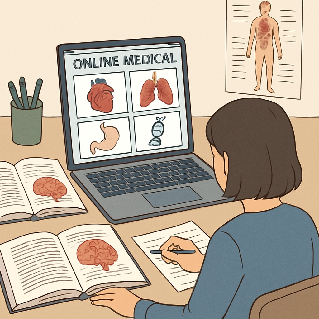 Online learning platform for medical education, suitable for non-medical professionals.