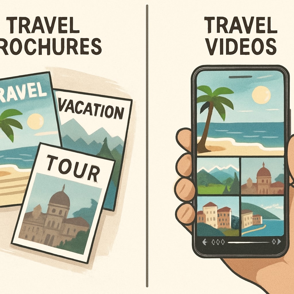 Comparison of traditional brochures and short video travel tips