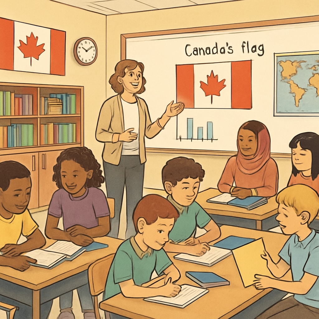 Canadian classroom with inclusive teaching methods related to K12 education.