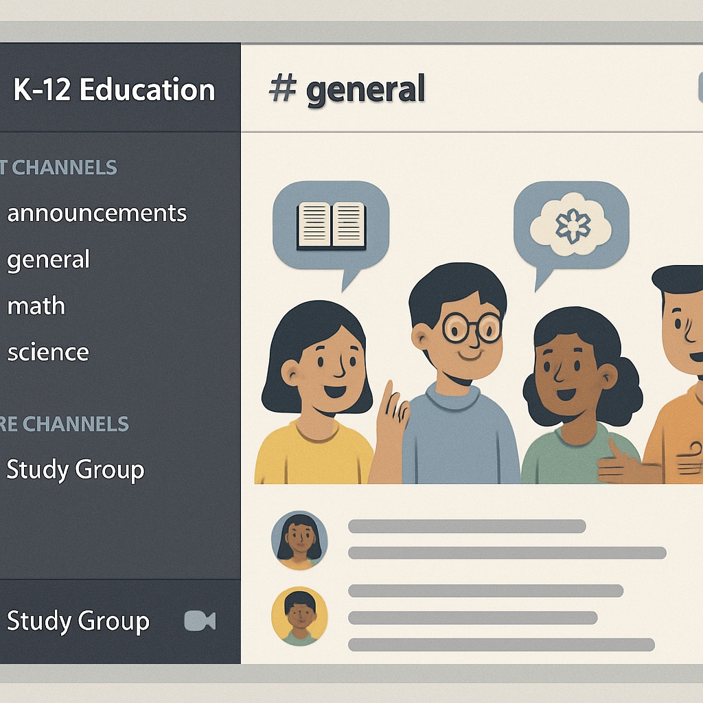 Discord server used by Houston University students for K12 Education collaboration.