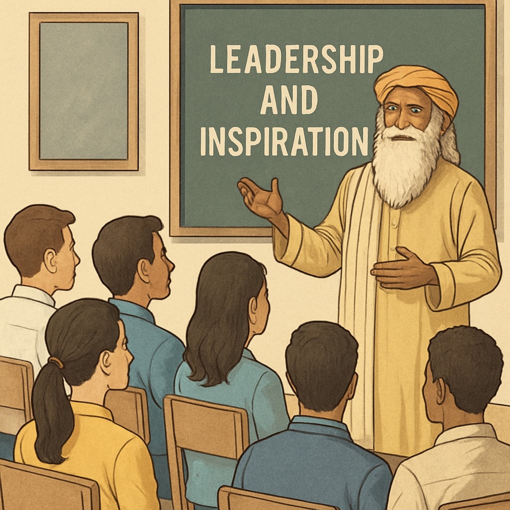 Sadhguru addressing a group of young entrepreneurs, symbolizing leadership and inspiration. Sadhguru speaking to entrepreneurs about leadership and communication skills.