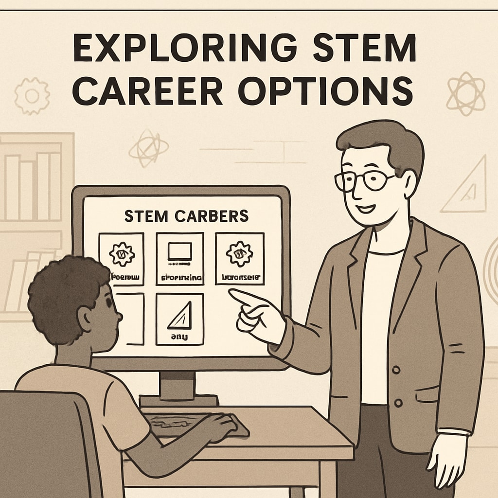 Student and mentor discussing STEM career opportunities.