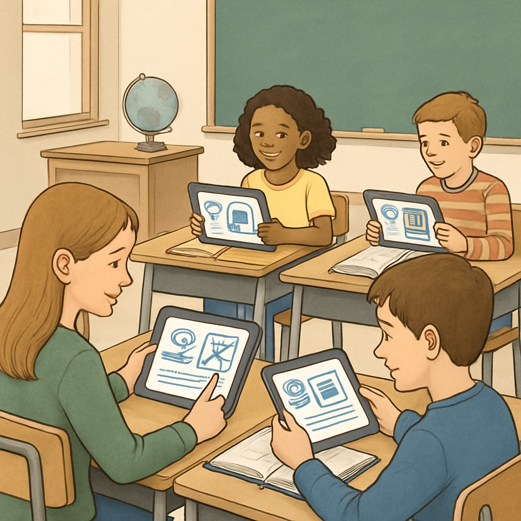 AI-powered educational tools in a K12 classroom.