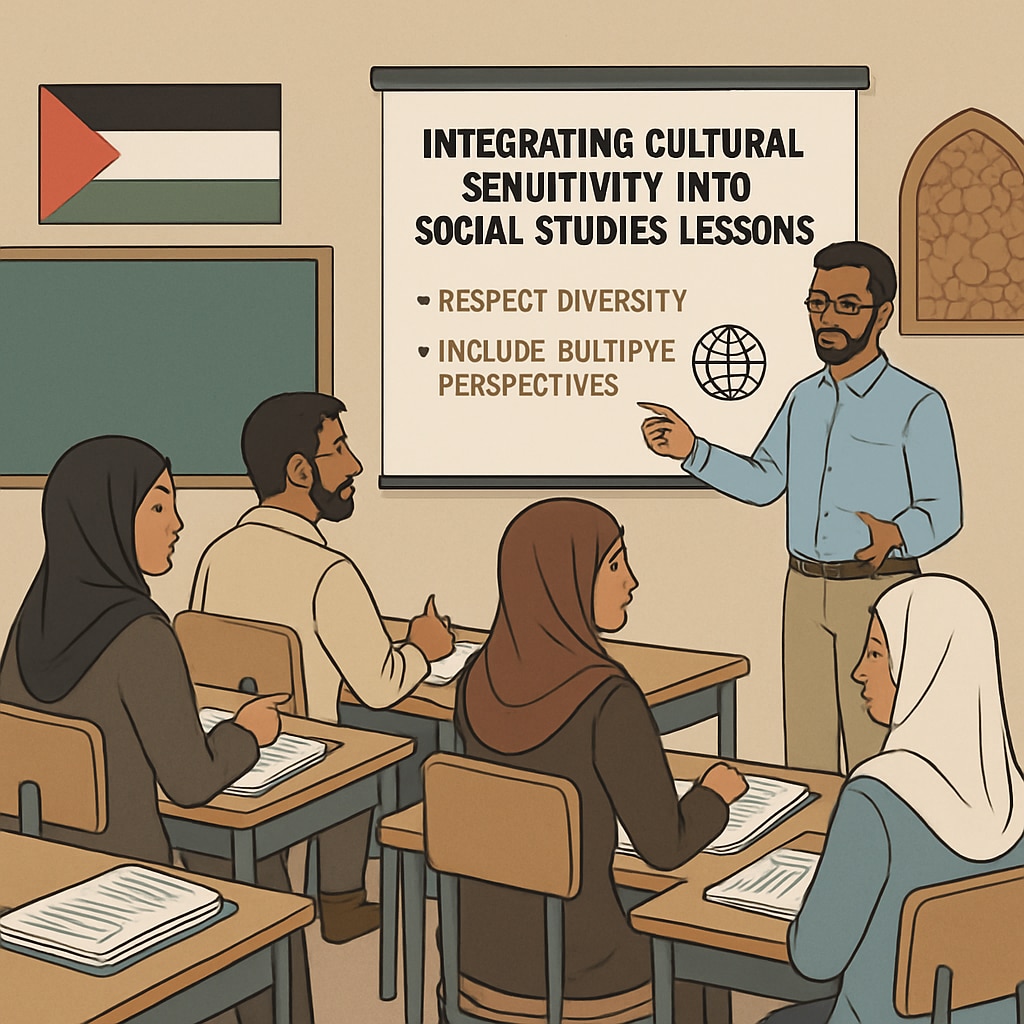 Gaza teachers in a training session for social studies curriculum.