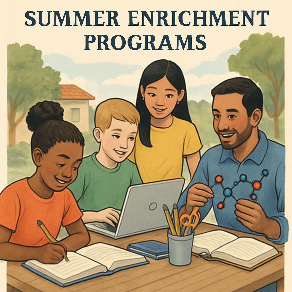 Students in summer enrichment programs for year-round education