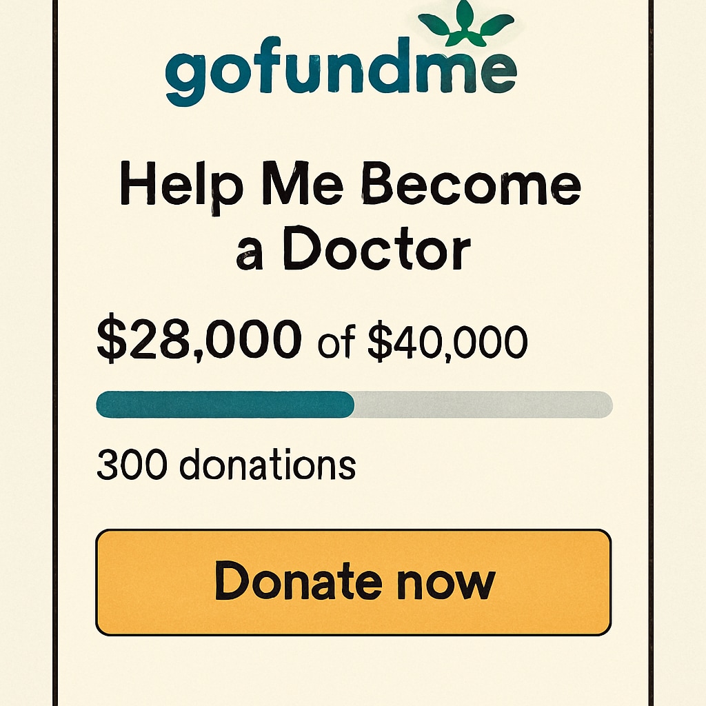 GoFundMe campaign for tuition assistance and medical school applications