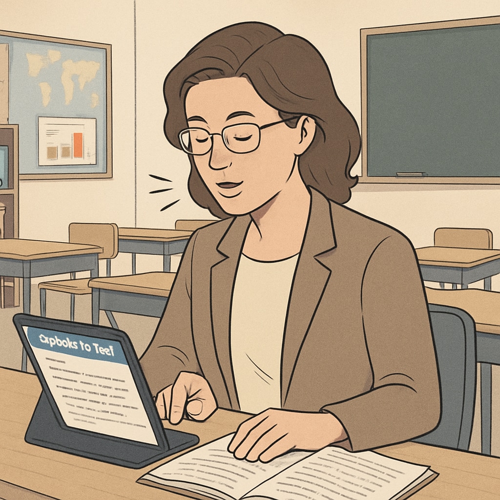 A teacher utilizing WillowVoice for speech-to-text transcription in the classroom.