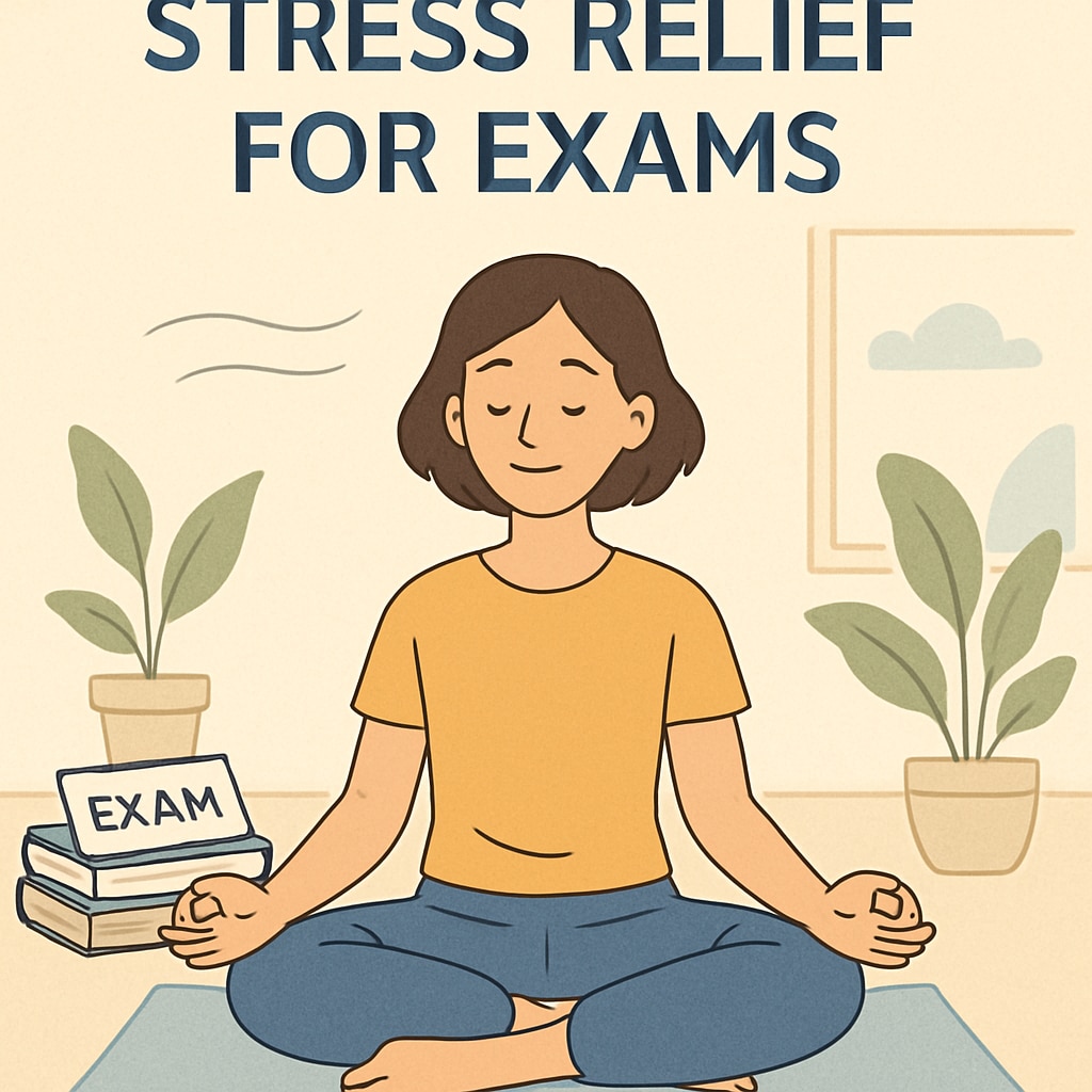 A serene image of a person practicing mindfulness or yoga, symbolizing stress relief techniques for exams. Person practicing mindfulness as a stress relief technique for OAE preparation.
