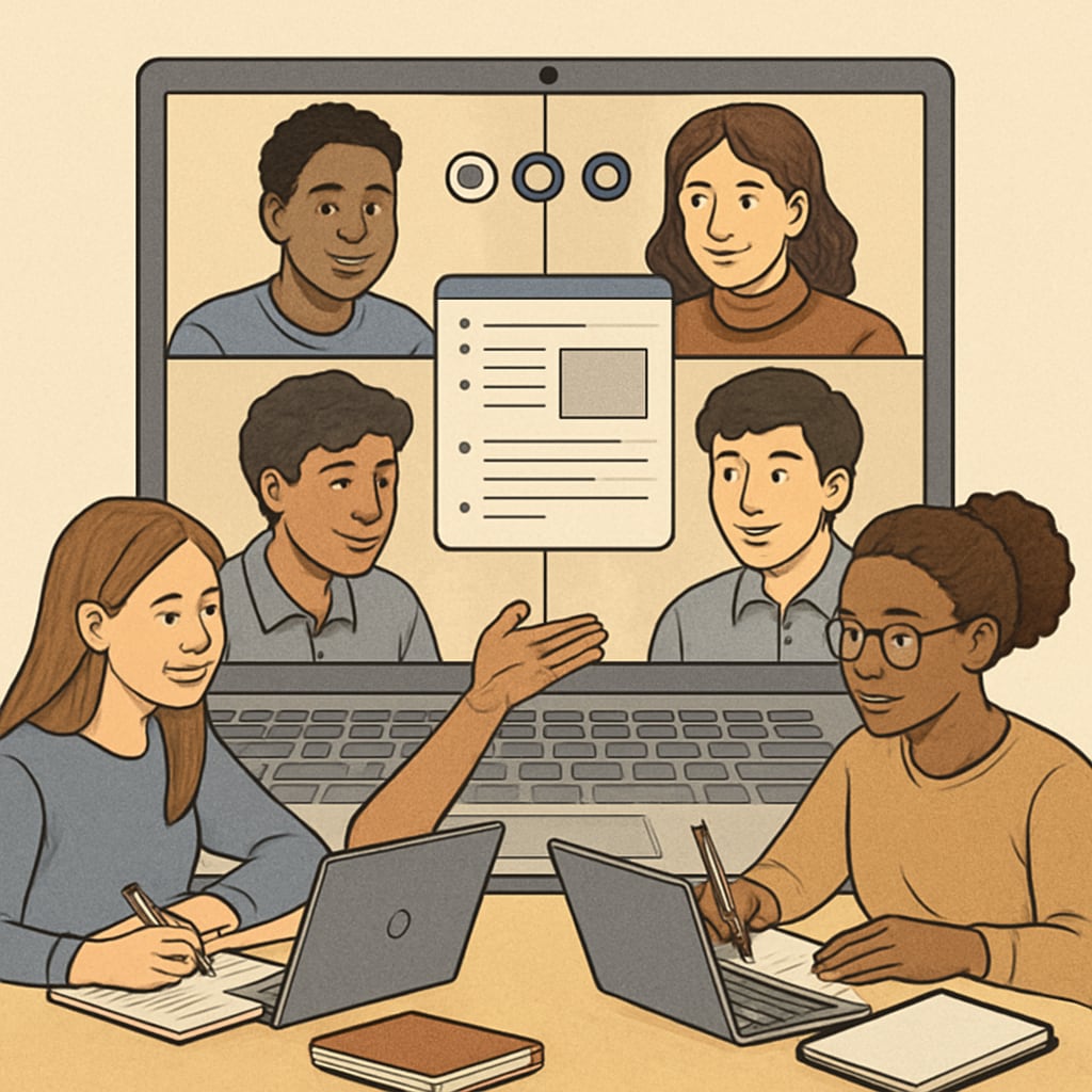 Students using Discord for collaborative learning and academic discussion.