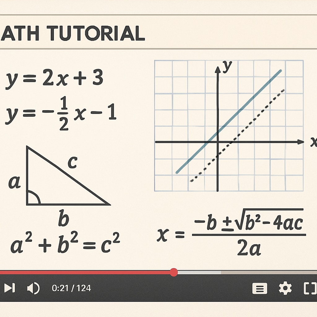 A screenshot of a YouTube math tutorial with diagrams and equations on the screen. A YouTube video teaching math concepts for campus recruitment tests.