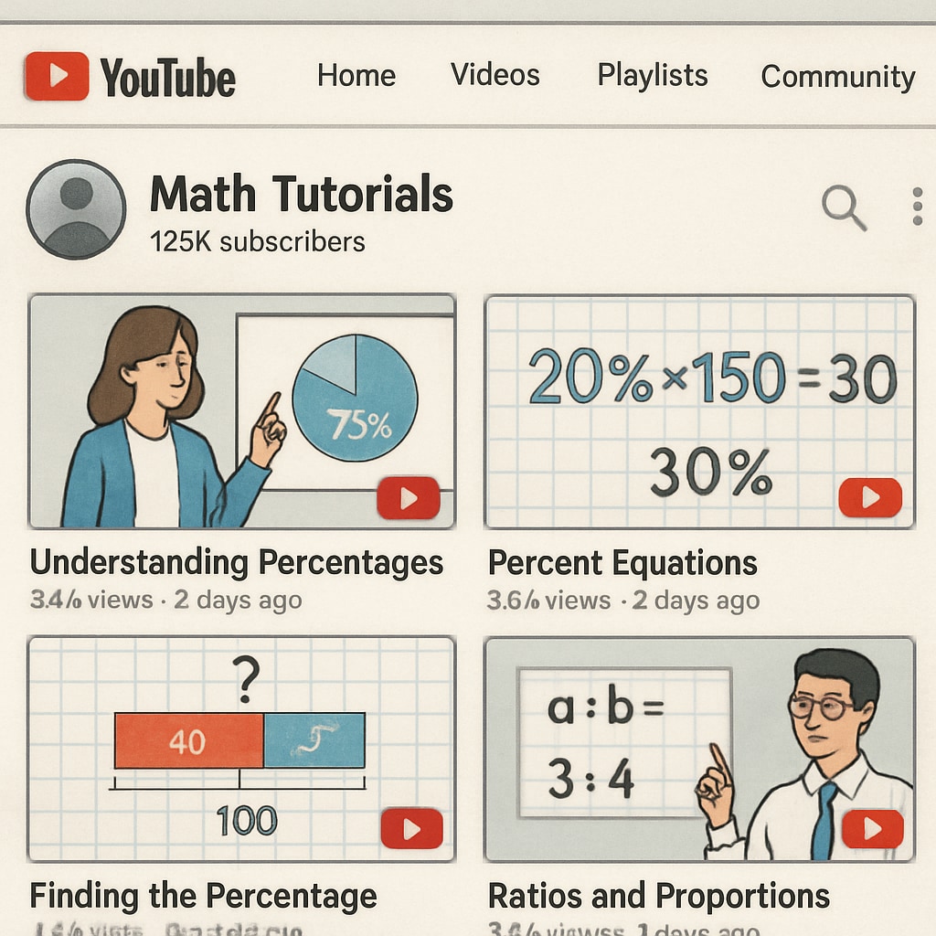 YouTube math tutorial page for campus recruitment test preparation.