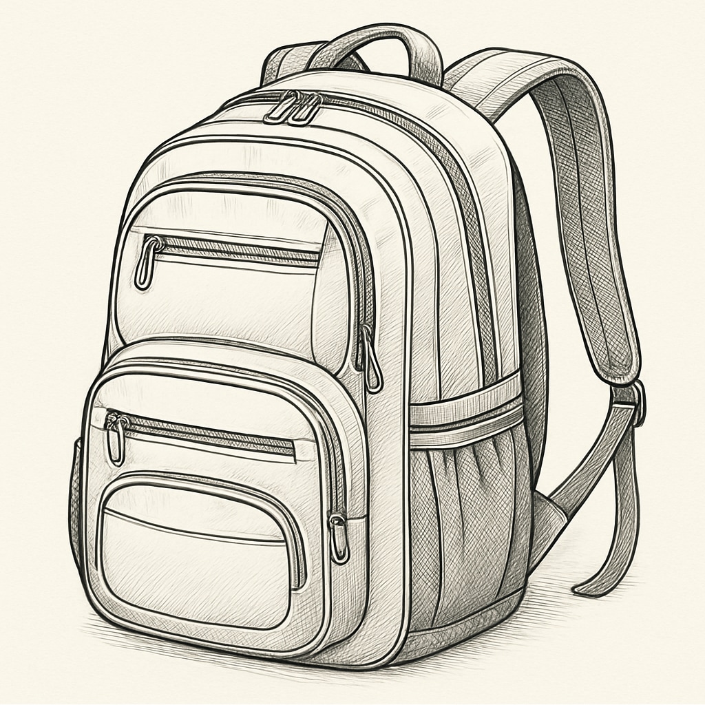 Student backpack with compartments and ergonomic design