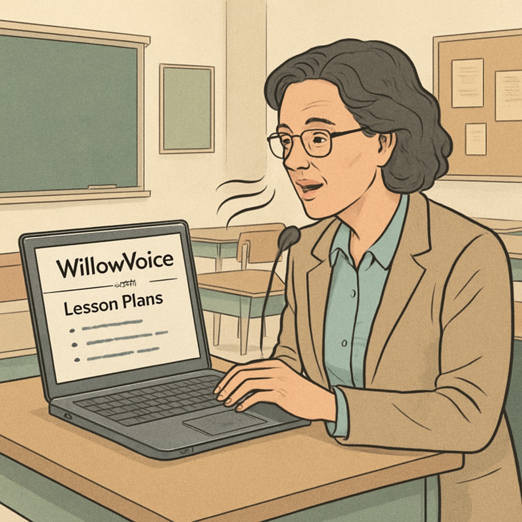 WillowVoice speech recognition tool helping teachers streamline lesson planning.