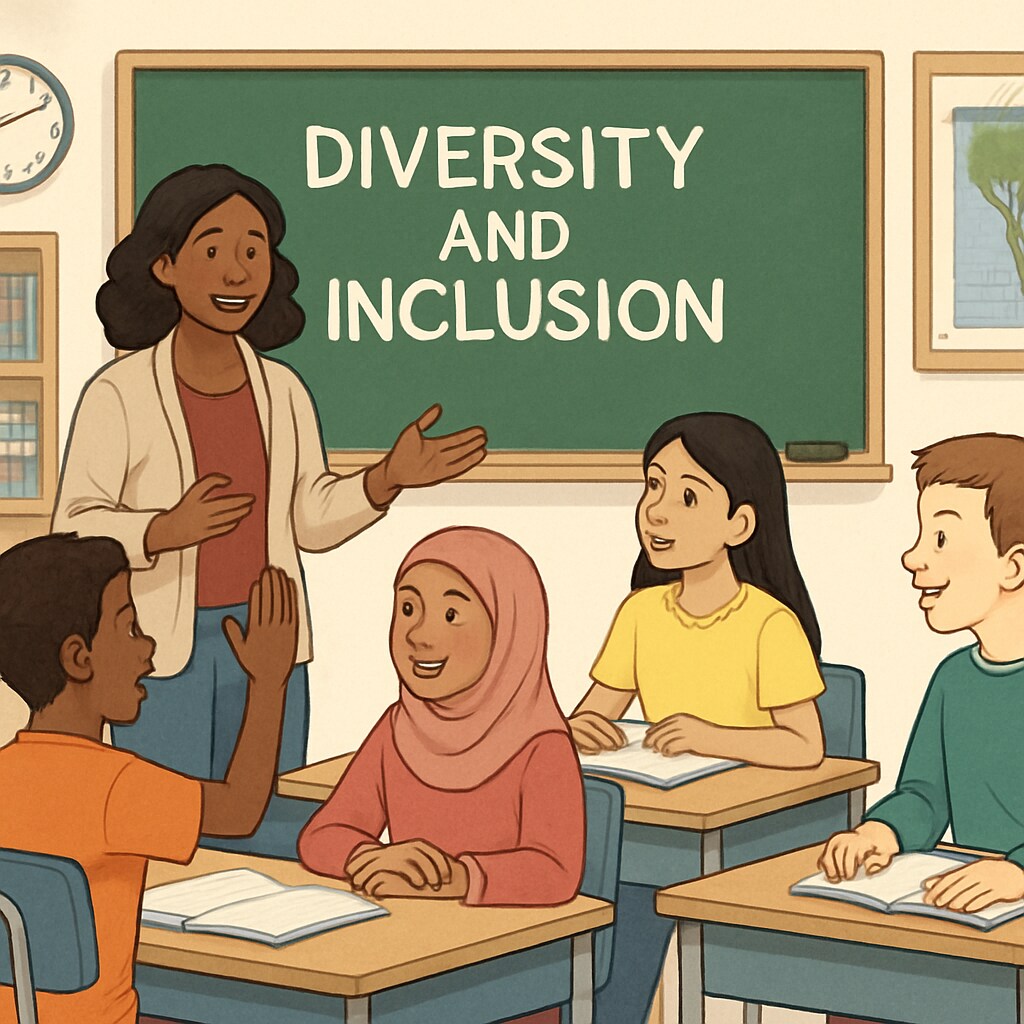 Classroom discussing diversity and inclusion, highlighting wokeness in schools.