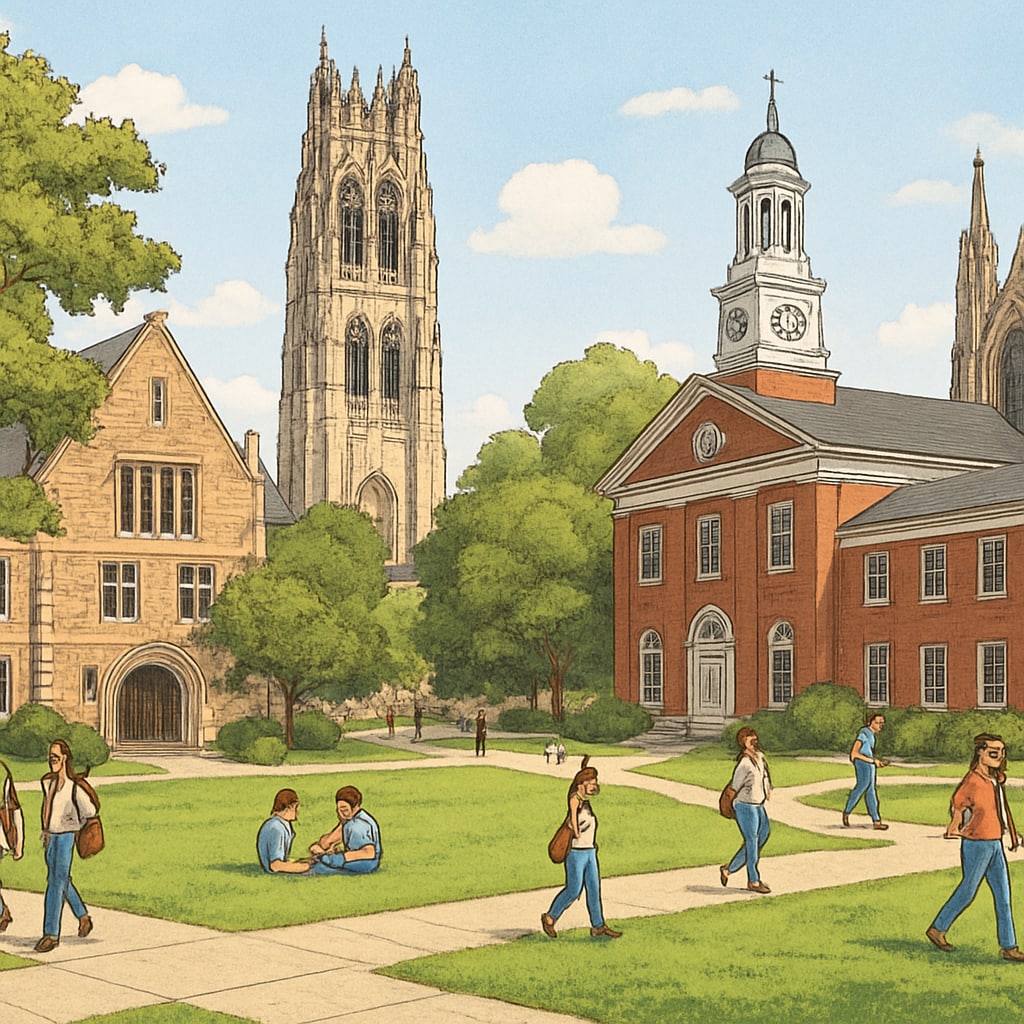 Ivy League campus architecture highlighting educational prestige.