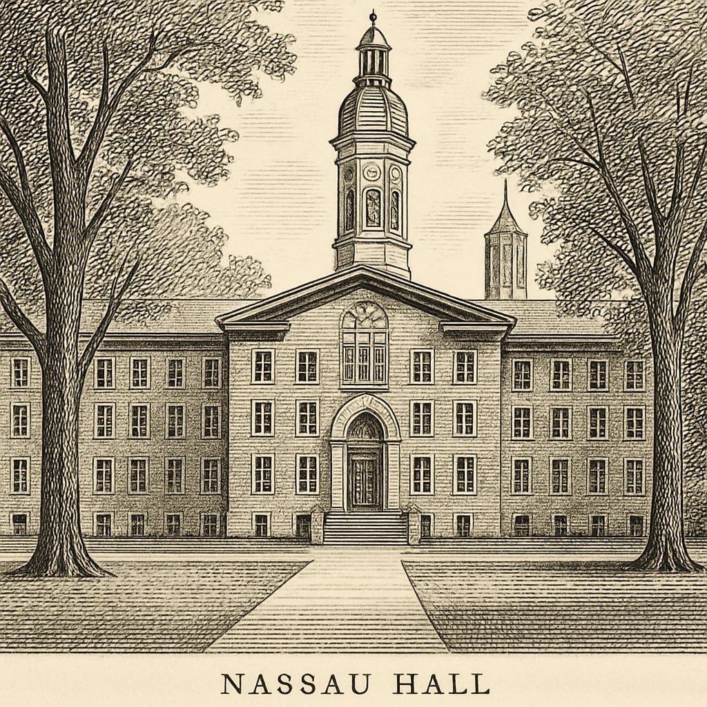 Princeton University's iconic Nassau Hall, representing its historical and academic significance. Princeton University Nassau Hall, symbolizing its legacy and reputation.