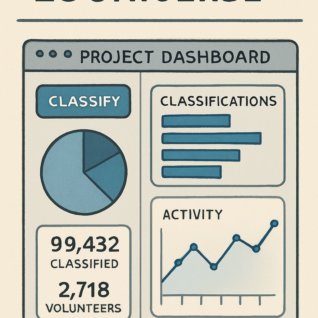 Zooniverse platform interface highlighting a citizen science project.