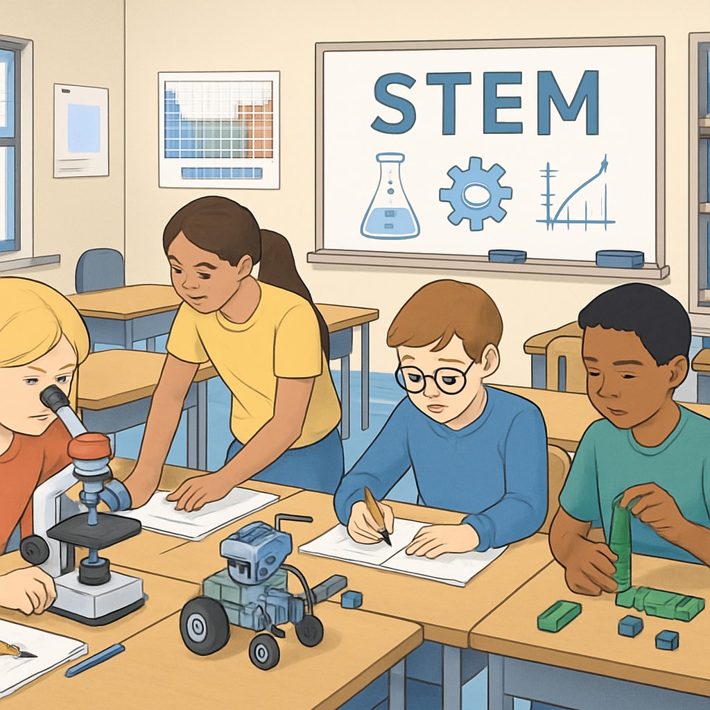 K12 students engaging in STEM-based activities to prepare for higher education.