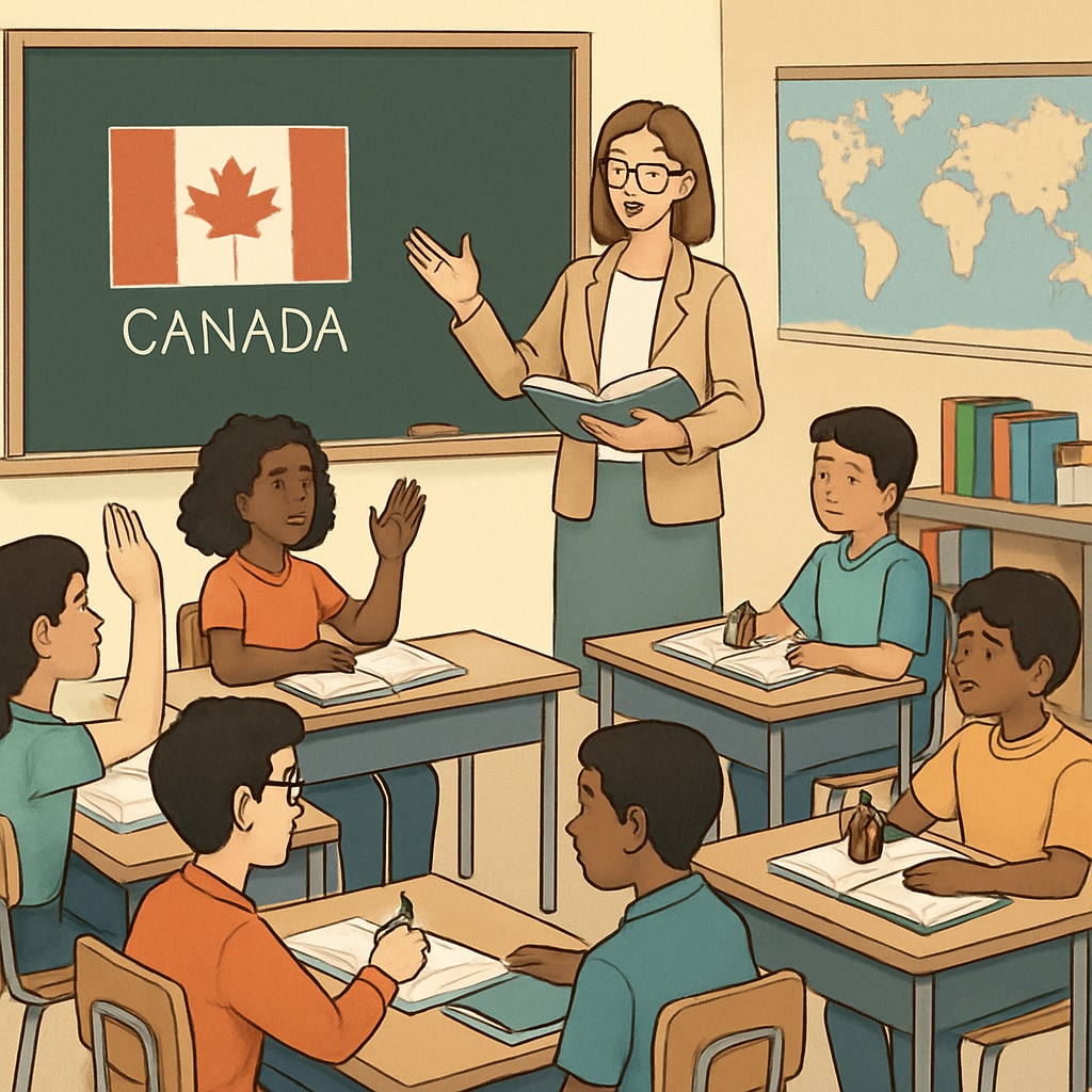 Teacher conducting inclusive classroom session in Canada’s K-12 education system