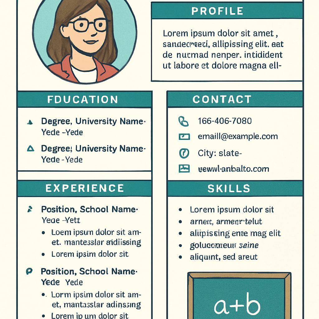 Professional resume template tailored for Canada’s K-12 education market