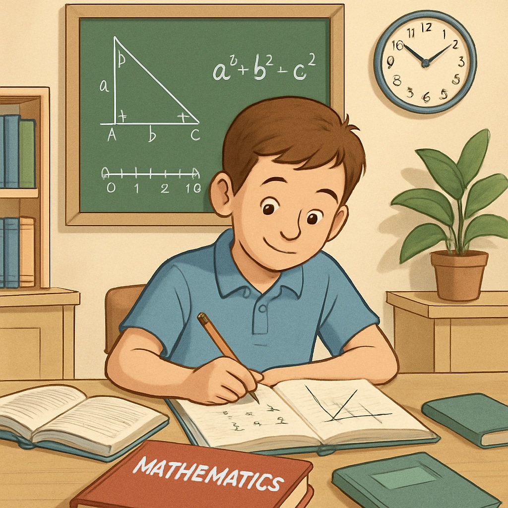 An inspirational image of a young person studying mathematics in a supportive classroom environment. A student in the UK studying mathematics after an educational interruption.