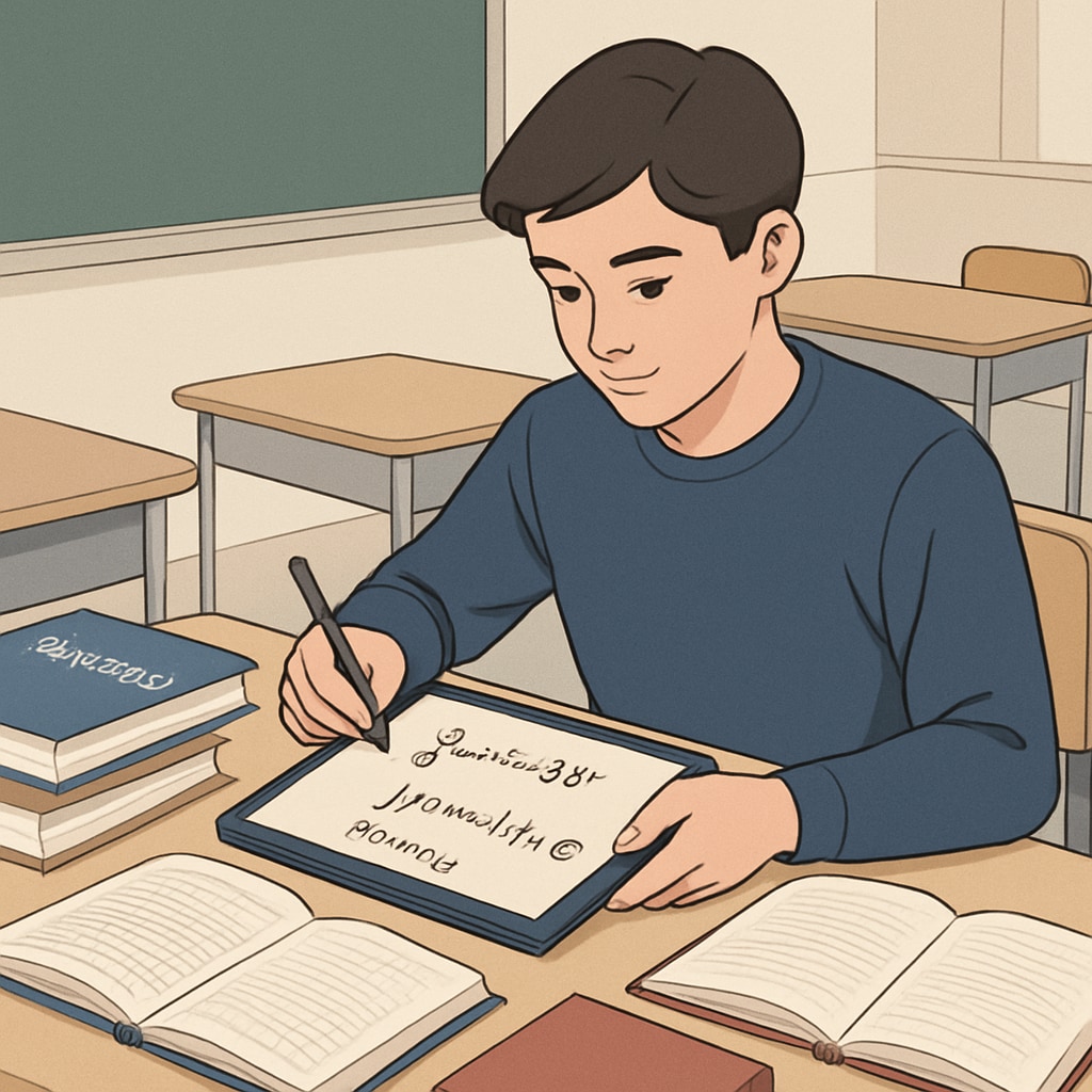 A high school student solving calculus problems with Claude Pro on a tablet. High school student solving calculus problems using Claude Pro AI.