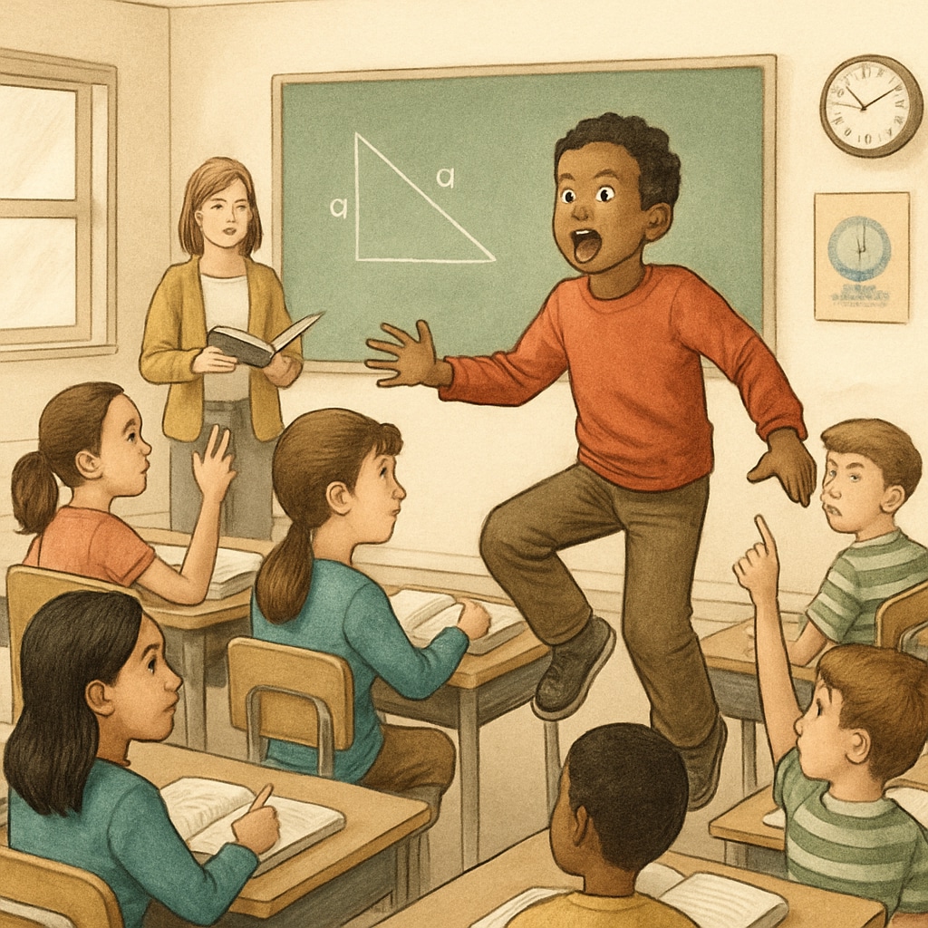 A classroom environment showing engaged students while one student looks unruly, representing the concept of disruption in public schools. Classroom with engaged learners and one disruptive student representing behavioral challenges.