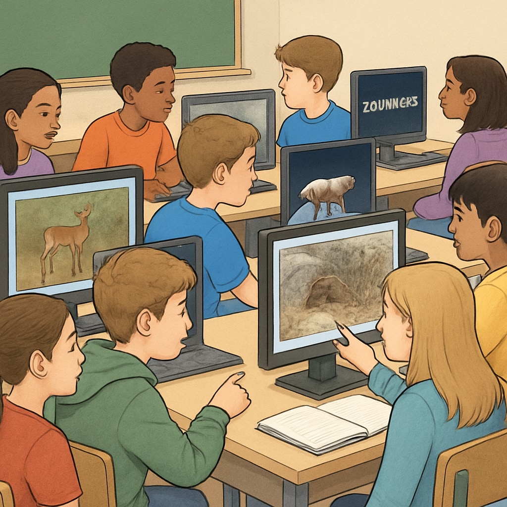 K12 students engaged in citizen science projects on Zooniverse