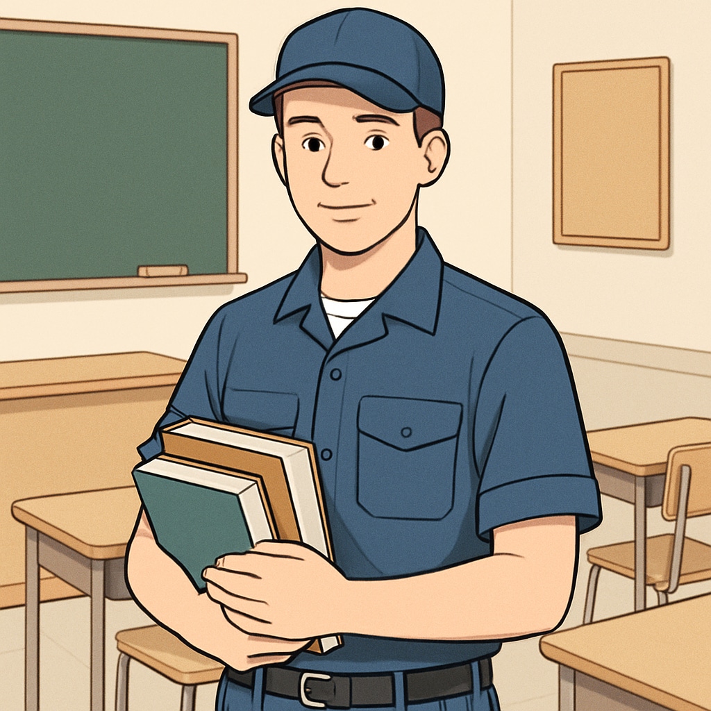 A student with textbooks and a work uniform, symbolizing the challenges of managing academics and part-time work. A student balancing textbooks and work commitments, highlighting the potential drawbacks of part-time jobs.