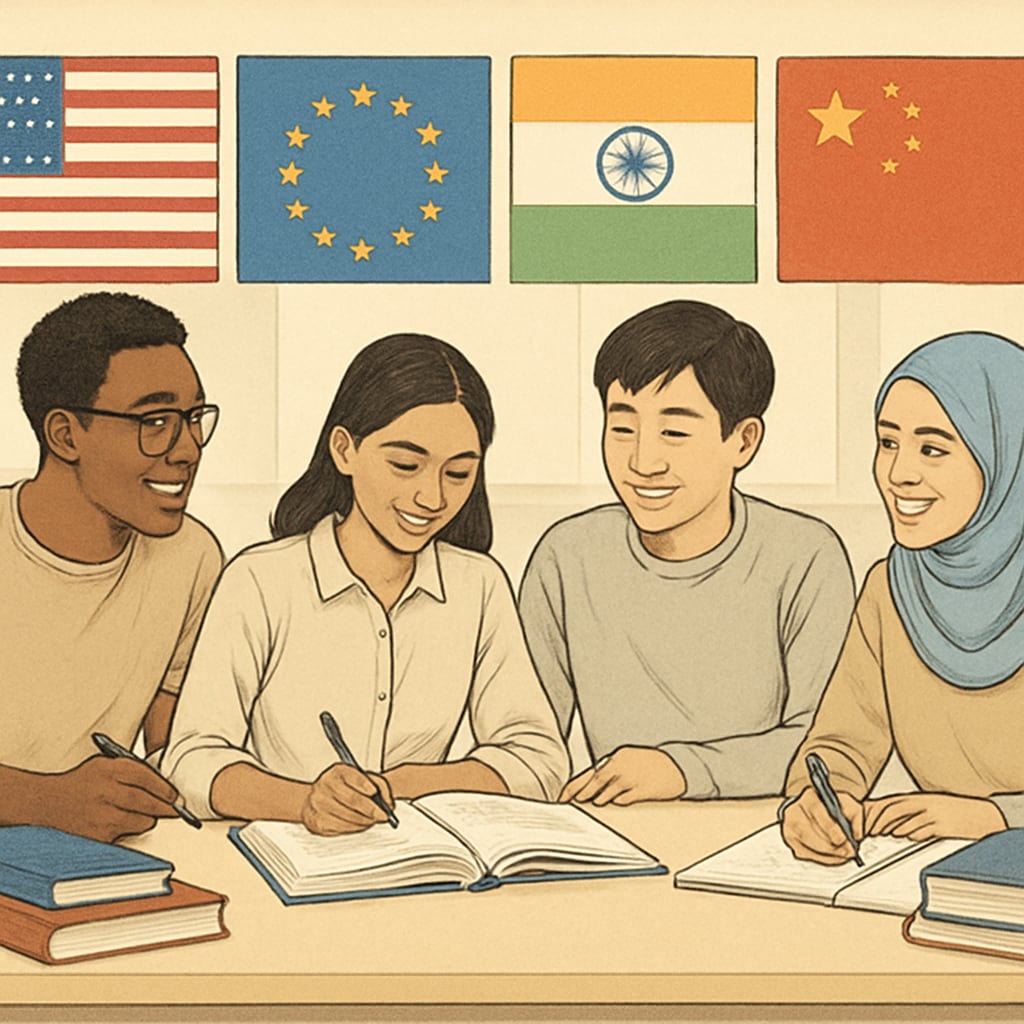 International students studying at an affordable university